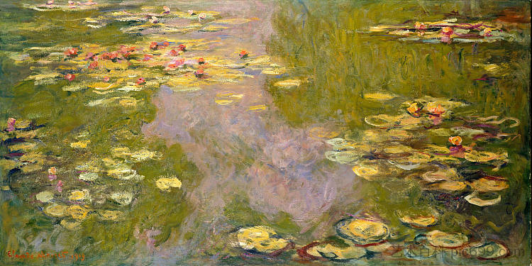 睡莲 Water Lilies (1919)，克劳德·莫奈