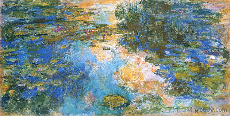 睡莲池 Water Lily Pond (1917 - 1919)，克劳德·莫奈