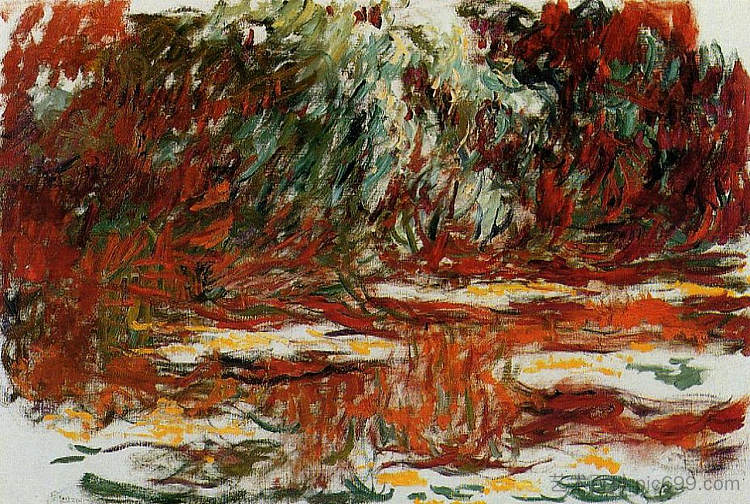 睡莲池 Water Lily Pond (1918 - 1919),克劳德·莫奈