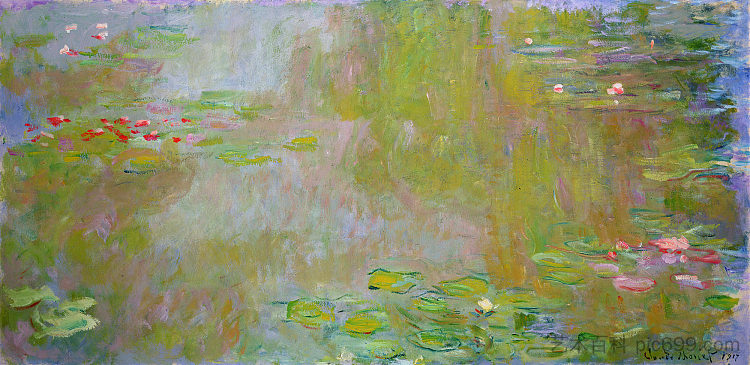 Water Lily Pond Water Lily Pond (1917)，克劳德·莫奈