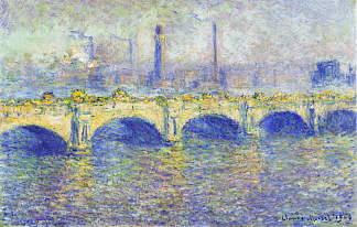 滑铁卢桥，太阳效应 Waterloo Bridge, Effect of the Sun (1903)，克劳德·莫奈