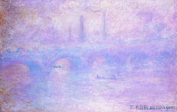 Waterloo Bridge, Fog Waterloo Bridge, Fog (1903)，克劳德·莫奈