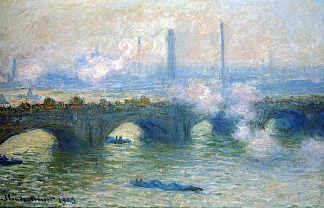 伦敦滑铁卢桥 Waterloo Bridge, London (1903)，克劳德·莫奈