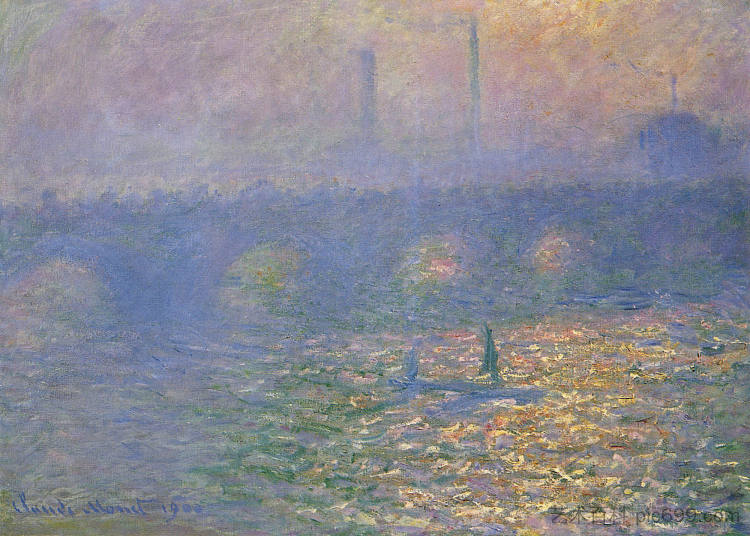 伦敦滑铁卢桥 Waterloo Bridge, London (1900),克劳德·莫奈