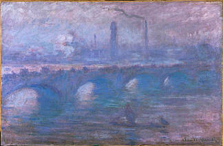 滑铁卢桥，朦胧的早晨 Waterloo Bridge, Misty Morning (1899 – 1901)，克劳德·莫奈