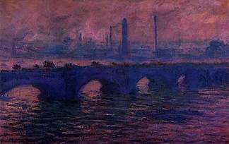 滑铁卢桥，阴天 Waterloo Bridge, Overcast Weather (1899 – 1901)，克劳德·莫奈