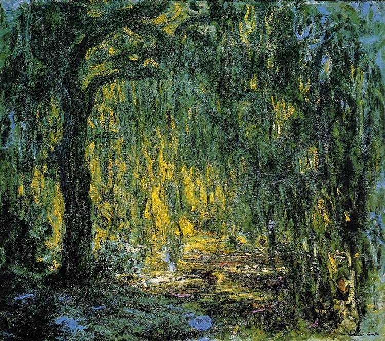 垂柳 Weeping Willow (1918 - 1919)，克劳德·莫奈