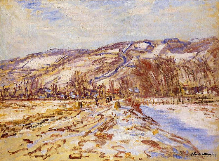 吉维尼的冬天 Winter at Giverny (1886),克劳德·莫奈