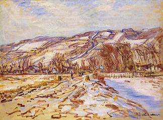 吉维尼的冬天 Winter at Giverny (1886)，克劳德·莫奈