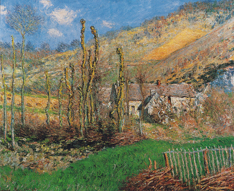 法莱斯谷的冬季景观 Winter Landscape at the Val de Falaise (1885)，克劳德·莫奈