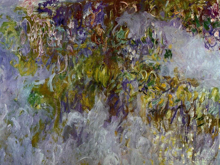 Wisteria (left half) Wisteria (left half) (1917 - 1919)，克劳德·莫奈