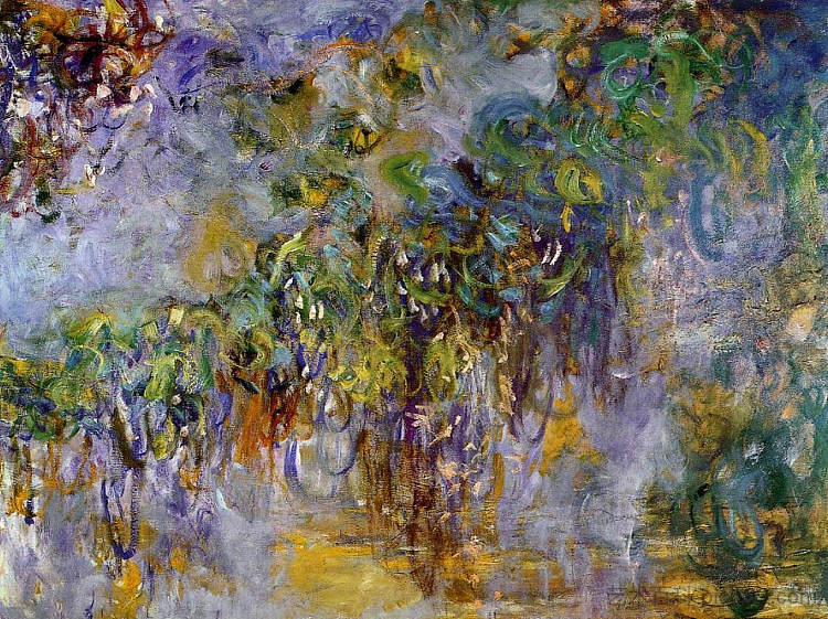 紫藤(右半部分) Wisteria (right half) (1917 - 1920)，克劳德·莫奈