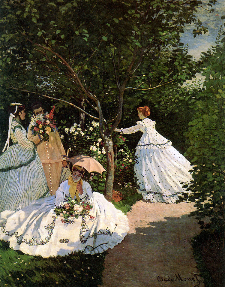 花园里的女人 Women in the garden (1866)，克劳德·莫奈