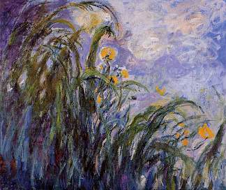 黄色的虹膜 Yellow Irises (1914 – 1917)，克劳德·莫奈