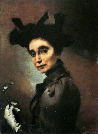 女人与月亮 Mulher com Luneta (1886)，科伦巴诺·博达洛·平尼艾罗