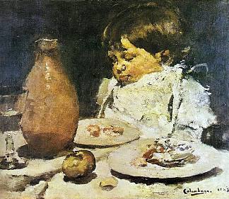 用餐中断 Refeição interrompida (1883)，科伦巴诺·博达洛·平尼艾罗