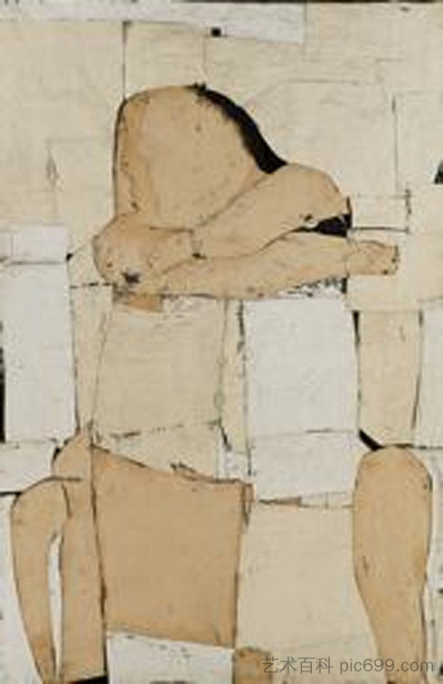 坐姿 Seated Figure (1953 - 1954),康拉德·马尔卡·雷利