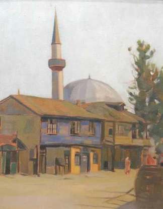 景观与清真寺 Landscape with Mosque，康斯坦丁阿塔奇诺