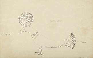 戴胜与顶结 Hoopoe with Topknot (c.1929)，康斯坦丁·布朗库西