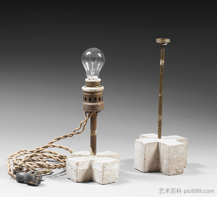 两盏灯 Two lamps (c.1929)，康斯坦丁·布朗库西