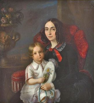 阿妮卡·马努和她的孩子 Anica Manu with her child，科斯坦丁·丹尼尔·罗森塔尔