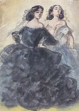 德米蒙代内斯 Demi-mondaines (1860)，康斯坦丁·盖斯