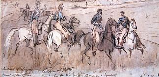 1854年克里米亚战争期间的非洲猎兵 The Chasseurs d’Afrique during the Crimean War of 1854，康斯坦丁·盖斯