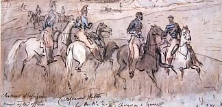1854年克里米亚战争期间的非洲猎兵 The Chasseurs d’Afrique during the Crimean War of 1854，康斯坦丁·盖斯