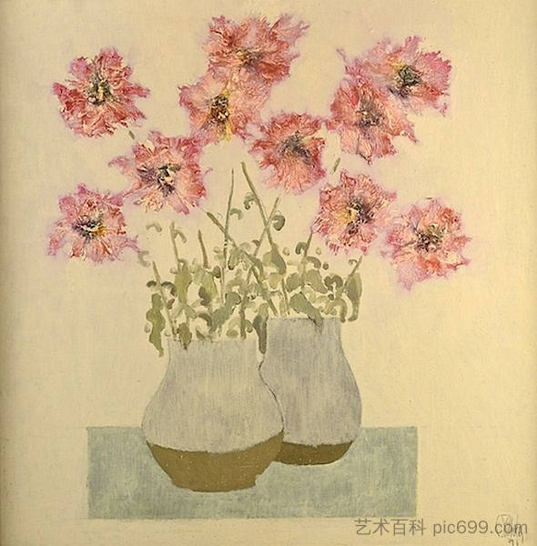 花瓶与鲜花 Vase with Flowers，康斯坦丁皮利塔