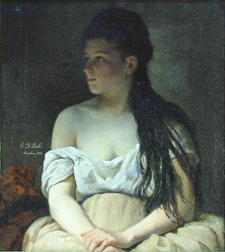 一个女孩的肖像 Portrait of a Girl (1873)，康斯坦丁斯塔希