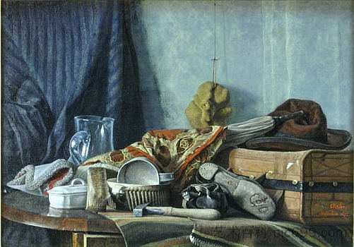 静物画 Still Life (1872)，康斯坦丁斯塔希