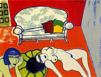 对话：室内两个裸体 Conversation: Two Nudes in an Interior (1978)，柯奈