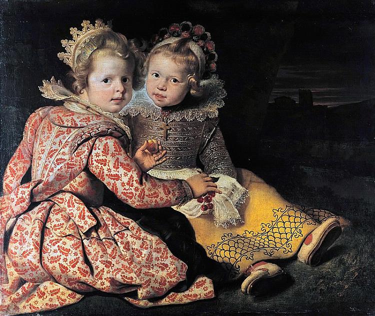 马格达莱纳和扬-浸信会德沃斯，画家的孩子 Magdalena and Jan-Baptist de Vos, Children of the Painter (c.1622)，科内利斯·德·沃斯