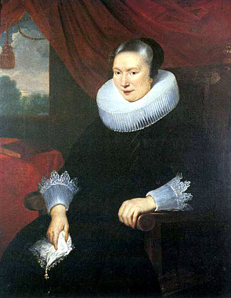 一位女士的肖像 Portrait of a lady (1625)，科内利斯·德·沃斯