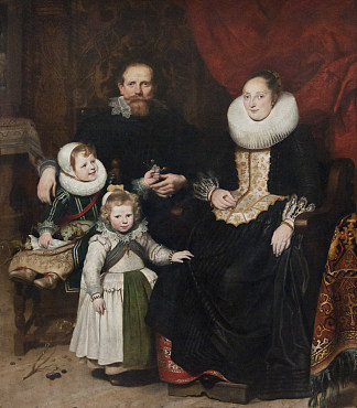 艺术家与家人的肖像 Portrait of the Artist with his Family (1621)，科内利斯·德·沃斯