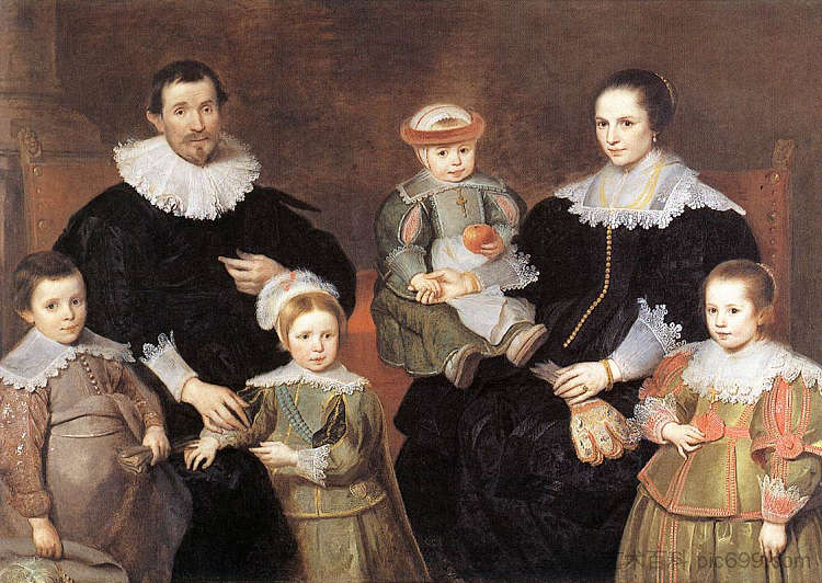 艺术家的家庭 The Family of the Artist (1630 - 1635)，科内利斯·德·沃斯