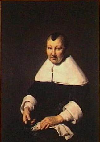 哈勒姆市长科内利斯·古尔德瓦根的妻子阿加莎·范霍恩的肖像 Portrait of Agatha Van Hoorn, Wife of Haarlem Mayor Cornelis Guldewagen，科内利斯范诺德