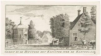 从Kleverlaan看到Hofstede“The Klooster”。 View of the Hofstede “the Klooster” from the Kleverlaan. (1762)，科内利斯范诺德