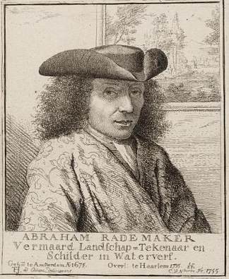 亚伯拉罕·拉德梅克的肖像 Portrait of Abraham Rademaker (1755)，科内利斯范诺德