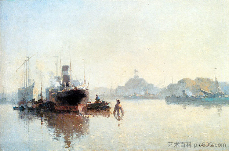 阿姆斯特丹港 Harbour At Amsterdam，科内利斯·维里登伯格