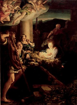牧羊人的崇拜（圣夜） Adoration of the Shepherds (The Holy Night) (1522 – 1530)，科雷吉欧