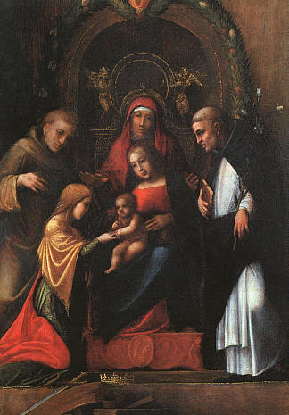 圣凯瑟琳的神秘婚姻 The Mystic Marriage of St. Catherine (1510 – 1515)，科雷吉欧