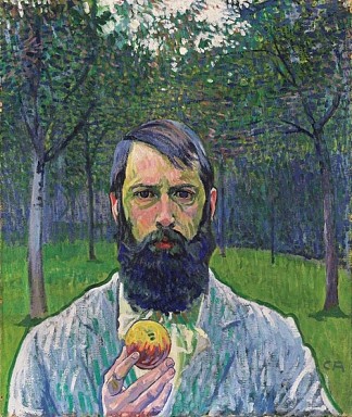 苹果自画像 Self Portrait with Apple (1903)，库诺·阿米耶