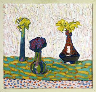 静物与三个花瓶 Stillleben mit drei Vasen (1906)，库诺·阿米耶