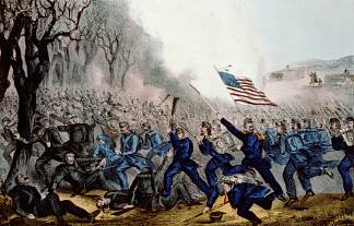 米尔斯普林战役，肯塔基州，1862年1月19日 Battle of Mill Spring, Ky. Jan 19th 1862 (1862)，柯里尔与艾夫斯