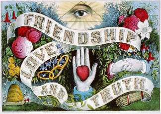 友谊爱与真理 Friendship love and truth (1874)，柯里尔与艾夫斯