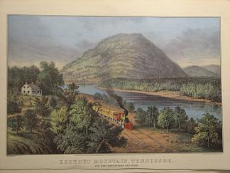 田纳西州瞭望山 Lookout Mountain Tennessee (1866)，柯里尔与艾夫斯