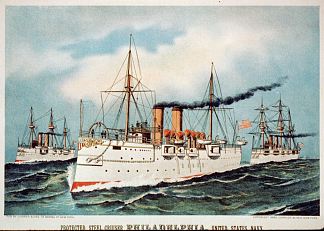 受保护的钢巡洋舰费城，美国海军 Protected steel cruiser Philadelphia, United States Navy (1893)，柯里尔与艾夫斯