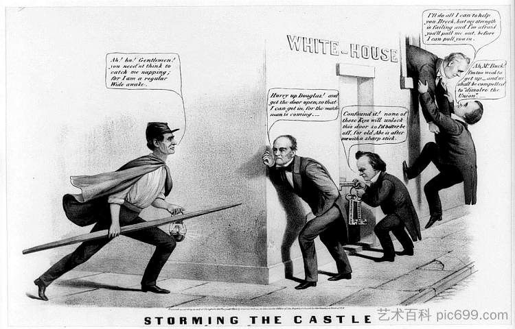 攻打城堡 Storming the castle (1860)，柯里尔与艾夫斯