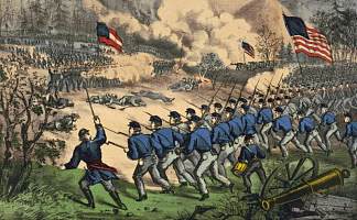 雪松山战役，1862年8月9日 The battle at Cedar Mountain, Aug. 9th, 1862 (1862)，柯里尔与艾夫斯